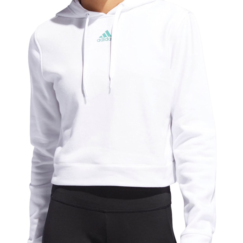 adidas Women's 3-Stripes Cropped Hoodie